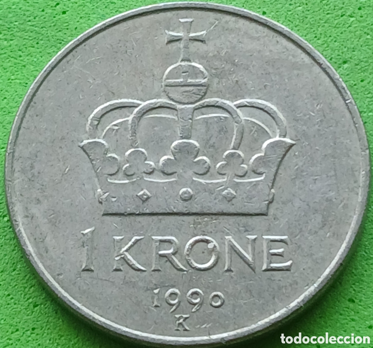 Monedas antiguas de Europa: Noruega 1 corona 1990 km#419