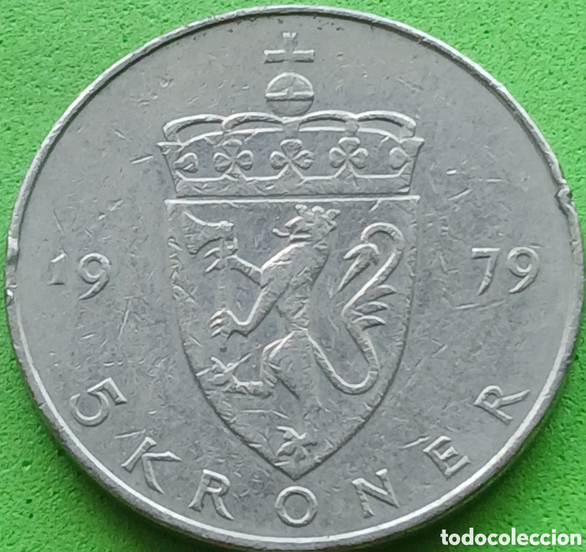 Monedas antiguas de Europa: Noruega 5 coronas 1979 km#420