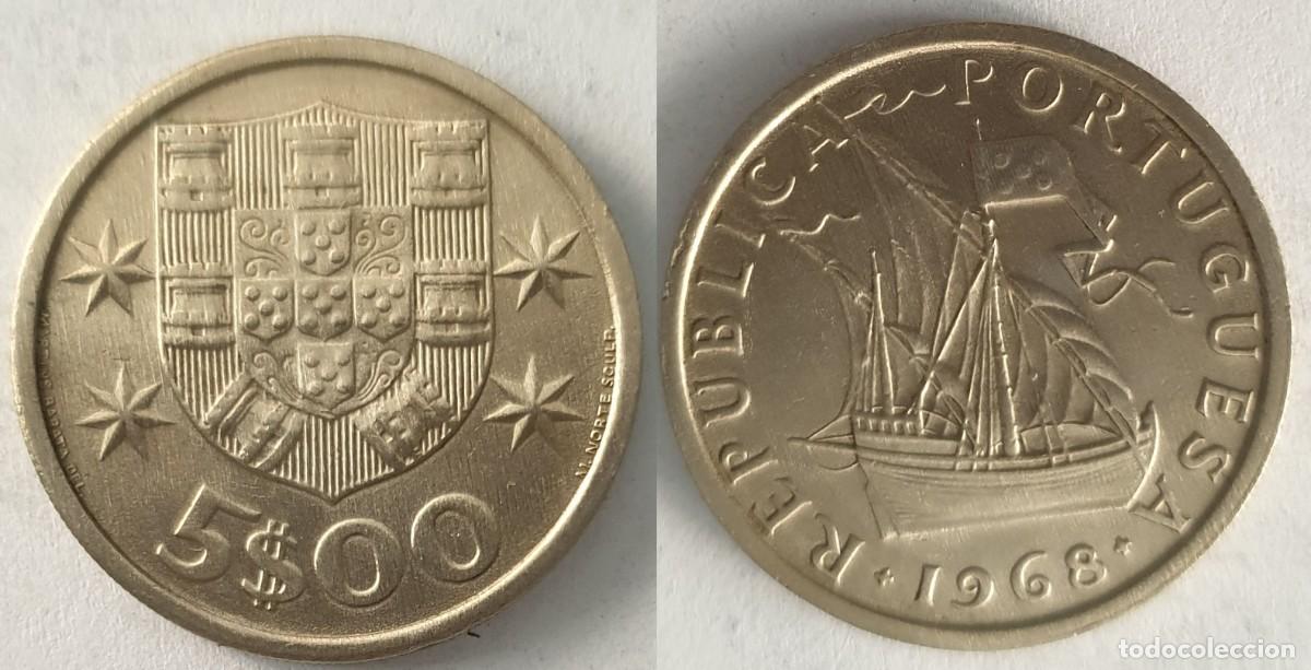 Monedas antiguas de Europa: Portugal &ndash; 5 Escudos 1968 &ndash; KM#591