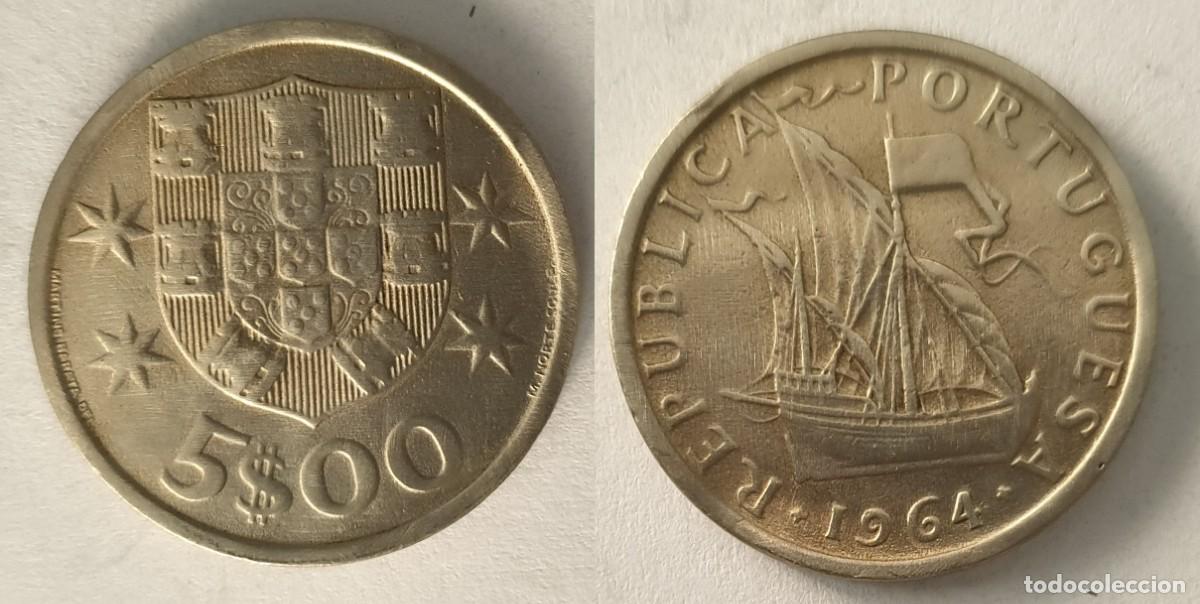 Monedas antiguas de Europa: Portugal &ndash; 5 Escudos 1964 &ndash; KM#591