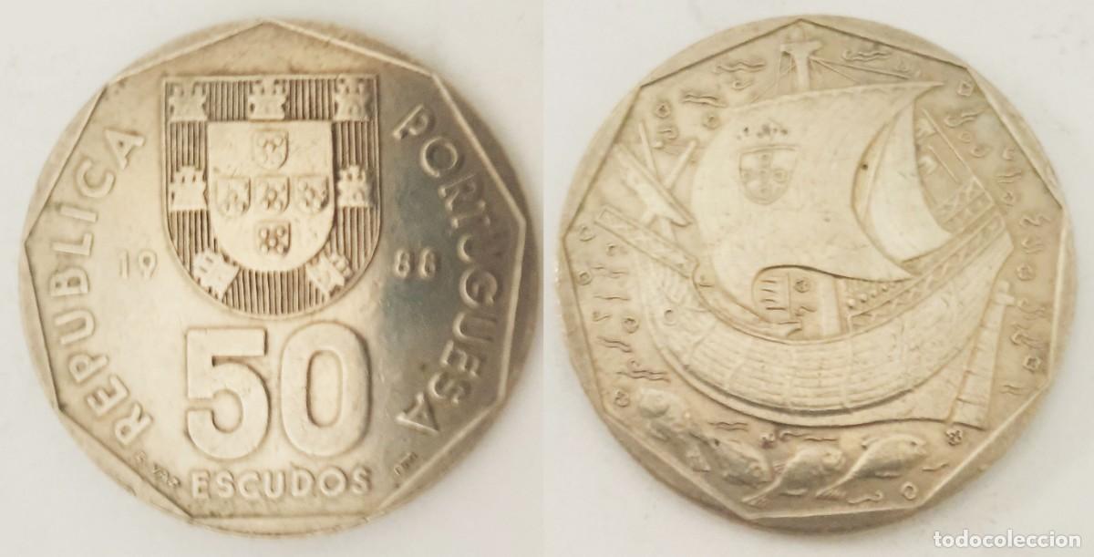 Monedas antiguas de Europa: Portugal &ndash; 50 Escudos 1988 &ndash; KM#636