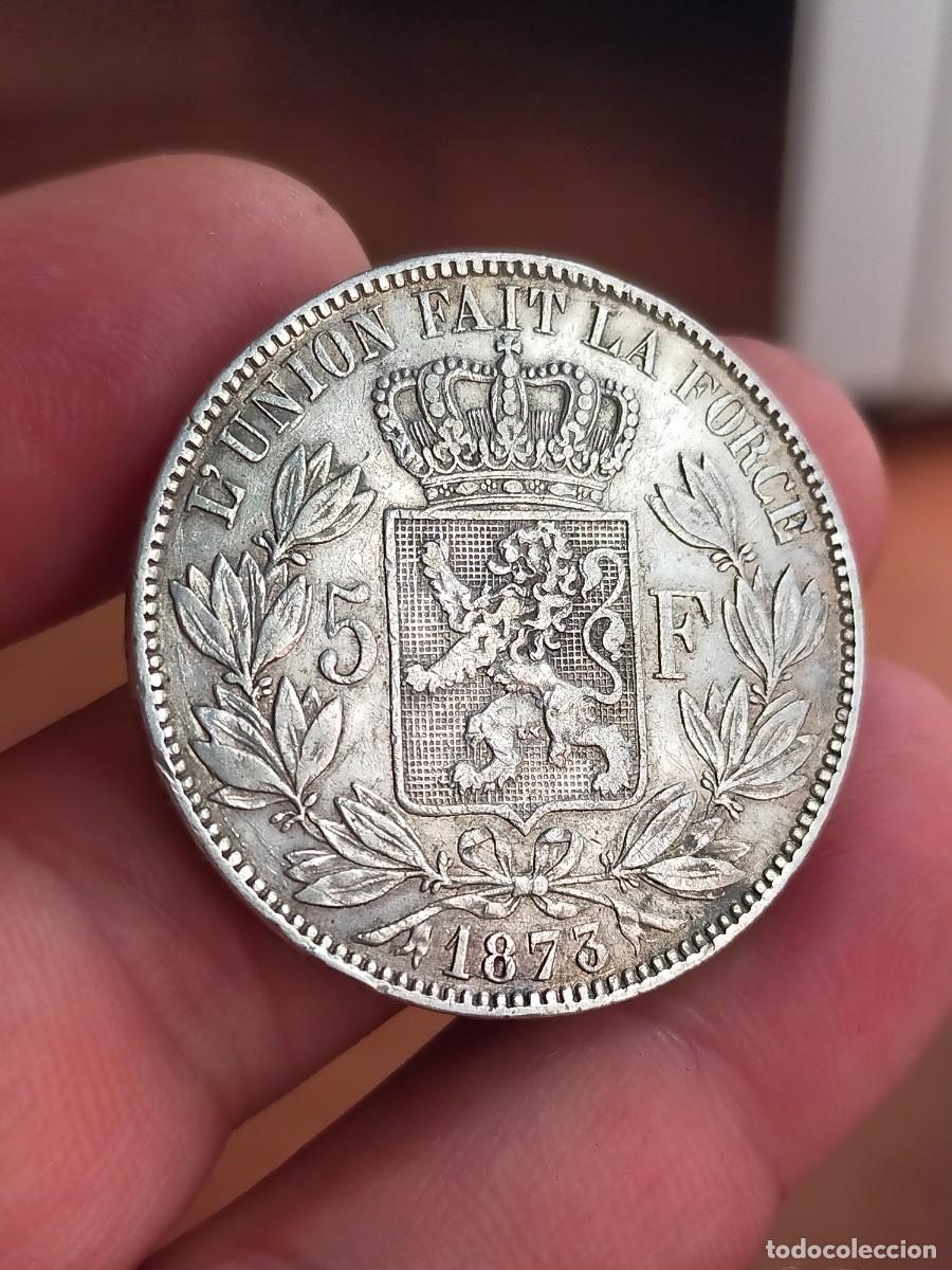 Monedas antiguas de Europa: MONEDA DE 5 CINCO FRANCOS FRANCS 1873 BELGICA MUY BUENA CONSERVACION PLATA