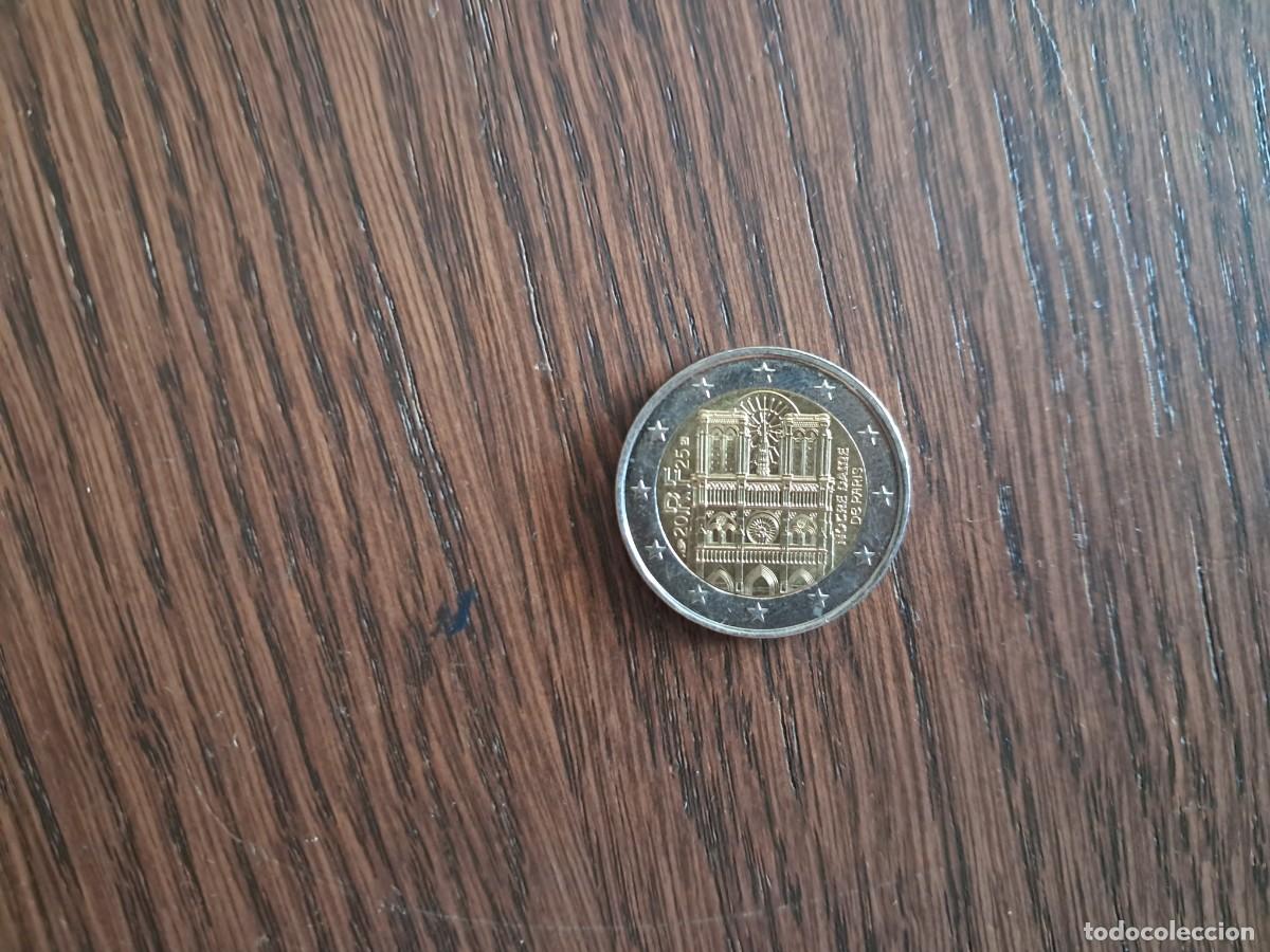 Monedas antiguas de Europa: moneda de 2 euros de Francia, Catedral Notre Damme, a&ntilde;o 2025.
