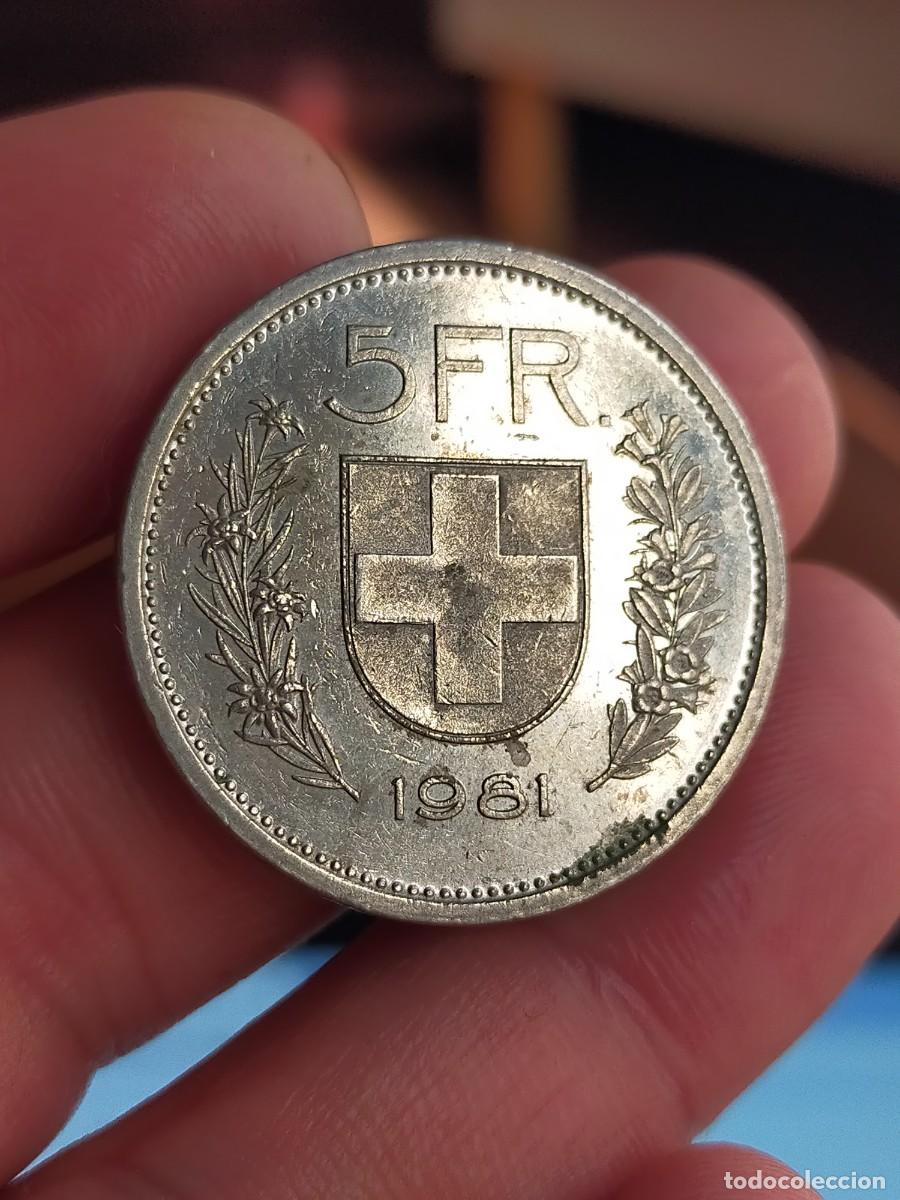 Monedas antiguas de Europa: MONEDA DE 5 CINCO FRANCS FRANCOS SUIZA 1981 MUY BUENA CONSERVACION