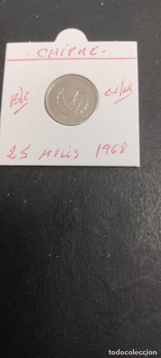 Monedas antiguas de Europa: CHIPRE 25 MILLS 1968 BC KM=40 (CUPRONIQUEL)