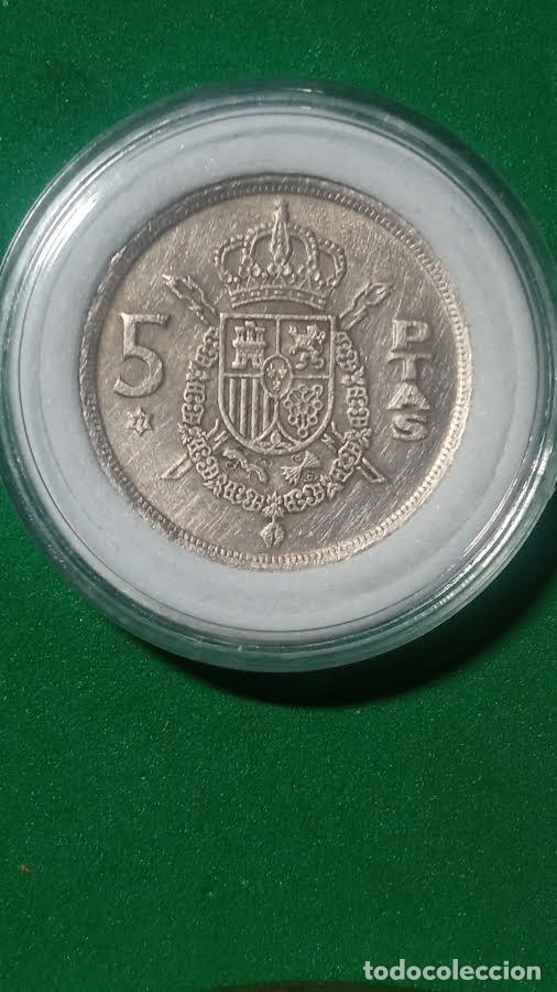 Monedas antiguas de Europa: MONEDA 5 PESETAS 1975 * 77 con error