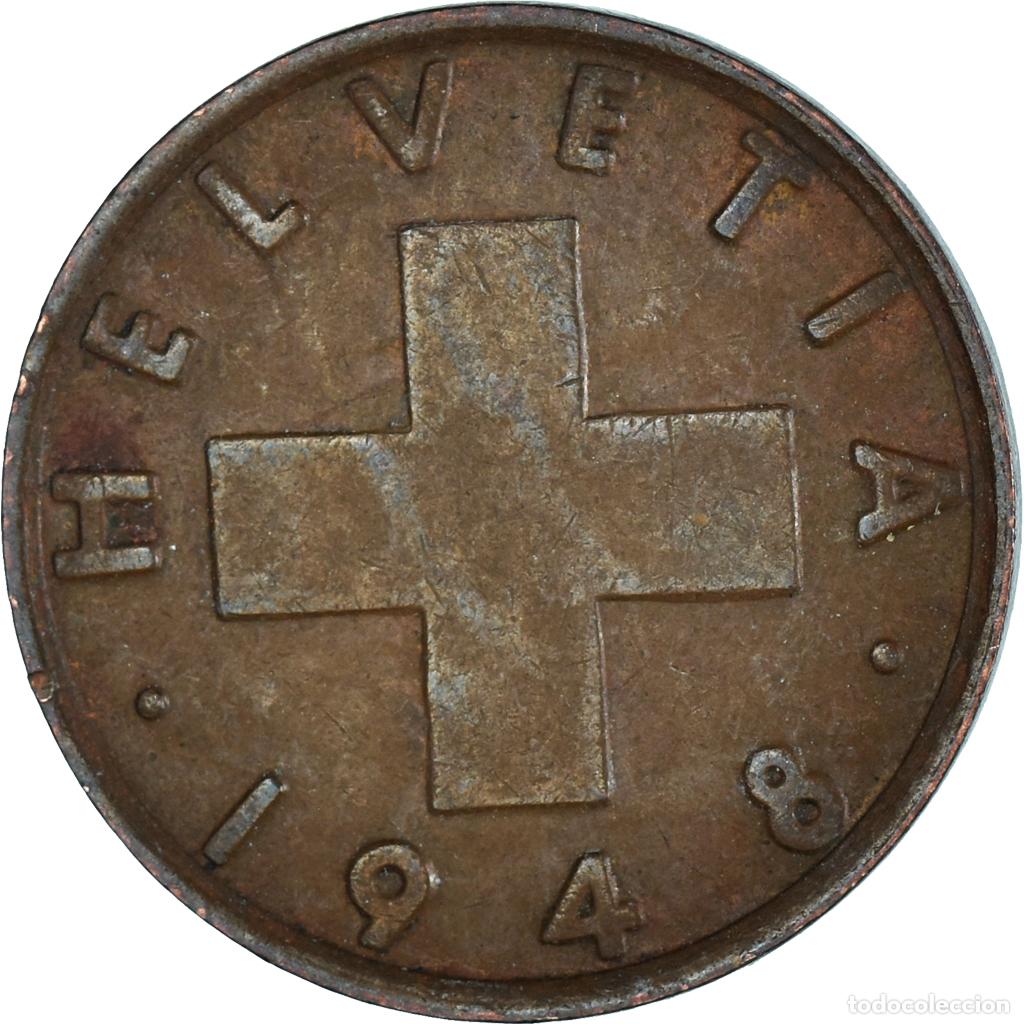 Monedas antiguas de Europa: [#1484528] Moneda, Suiza, 2 Rappen, 1948