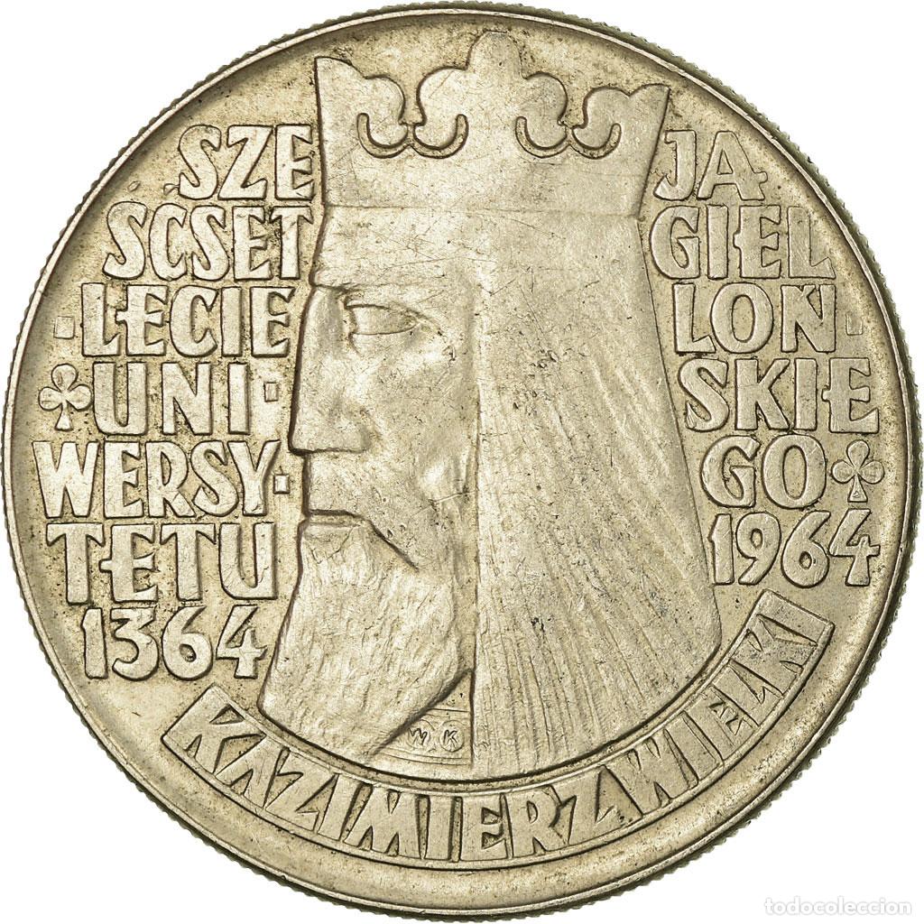 Monedas antiguas de Europa: [#677852] Moneda, Polonia, 10 Zlotych, 1964, Warsaw, MBC, Cobre - n&iacute;quel, KM:52.2