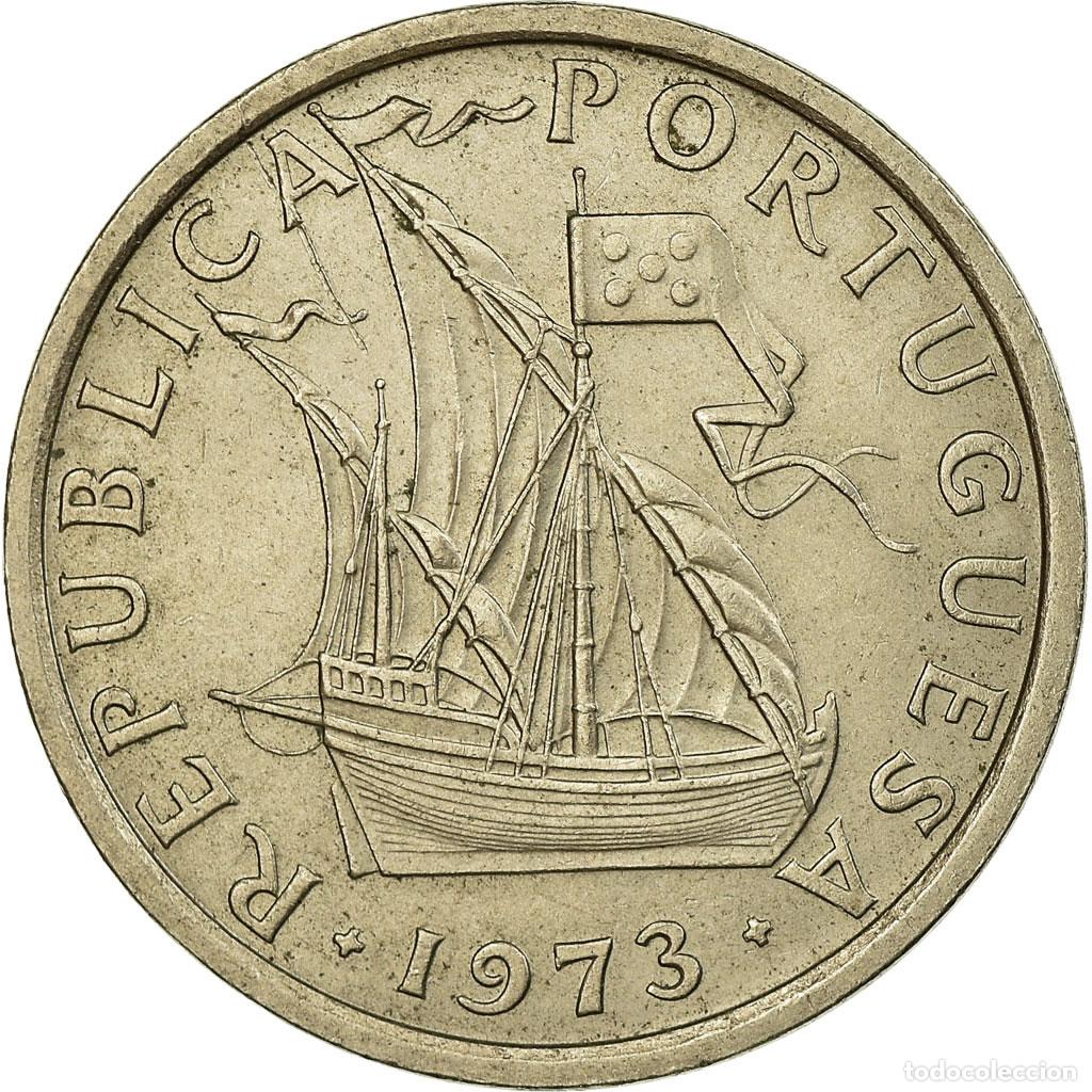 Monedas antiguas de Europa: [#729010] Moneda, Portugal, 10 Escudos, 1973, MBC, Cobre - n&iacute;quel recubierto de n&iacute;quel