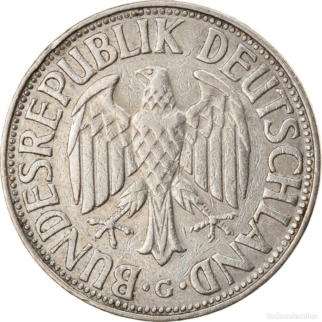 Monedas antiguas de Europa: [#820821] Moneda, ALEMANIA - REP&Uacute;BLICA FEDERAL, Mark, 1957, Karlsruhe, MBC, Cobre -
