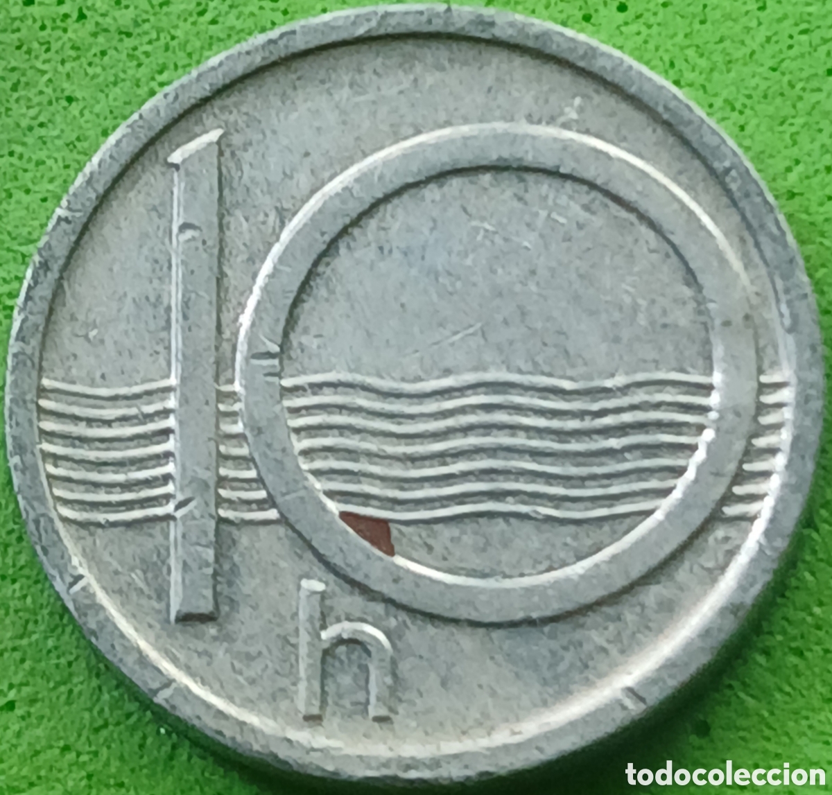 Monedas antiguas de Europa: Rep&uacute;blica Checa 10 hellers 1993 km#6 ceca &rdquo;HM&rdquo; (castillo)- Hamburgo, Alemania