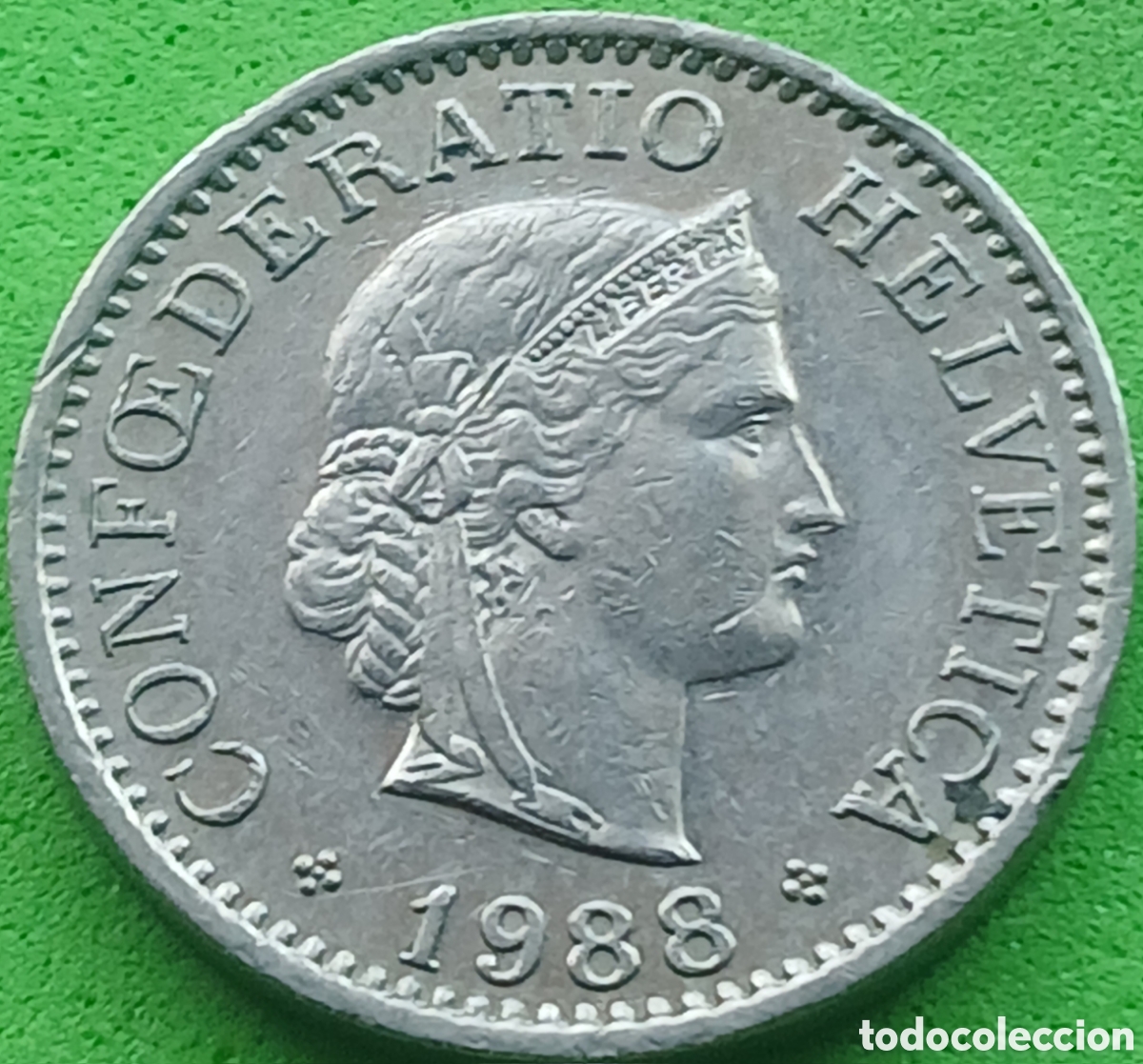 Monedas antiguas de Europa: Suiza 10 c&eacute;ntimos 1988 km#27