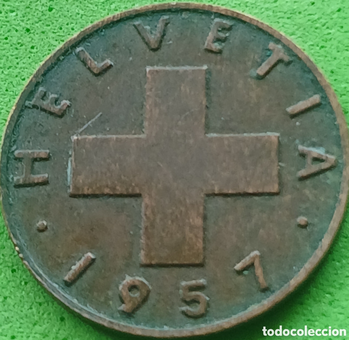 Monedas antiguas de Europa: Suiza 1 c&eacute;ntimo 1957 km#46