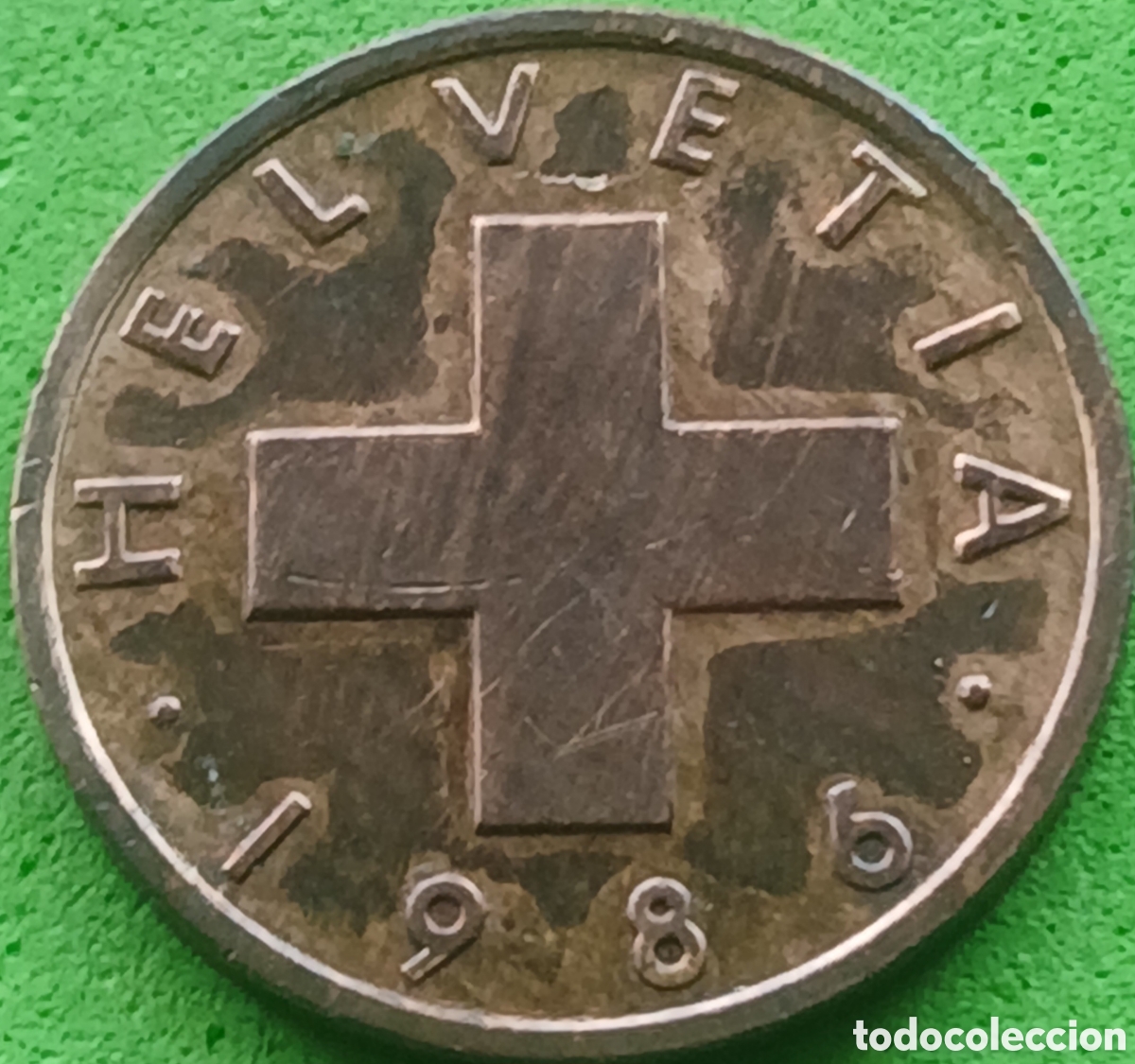 Monedas antiguas de Europa: Suiza 1 c&eacute;ntimo 1986 km#46