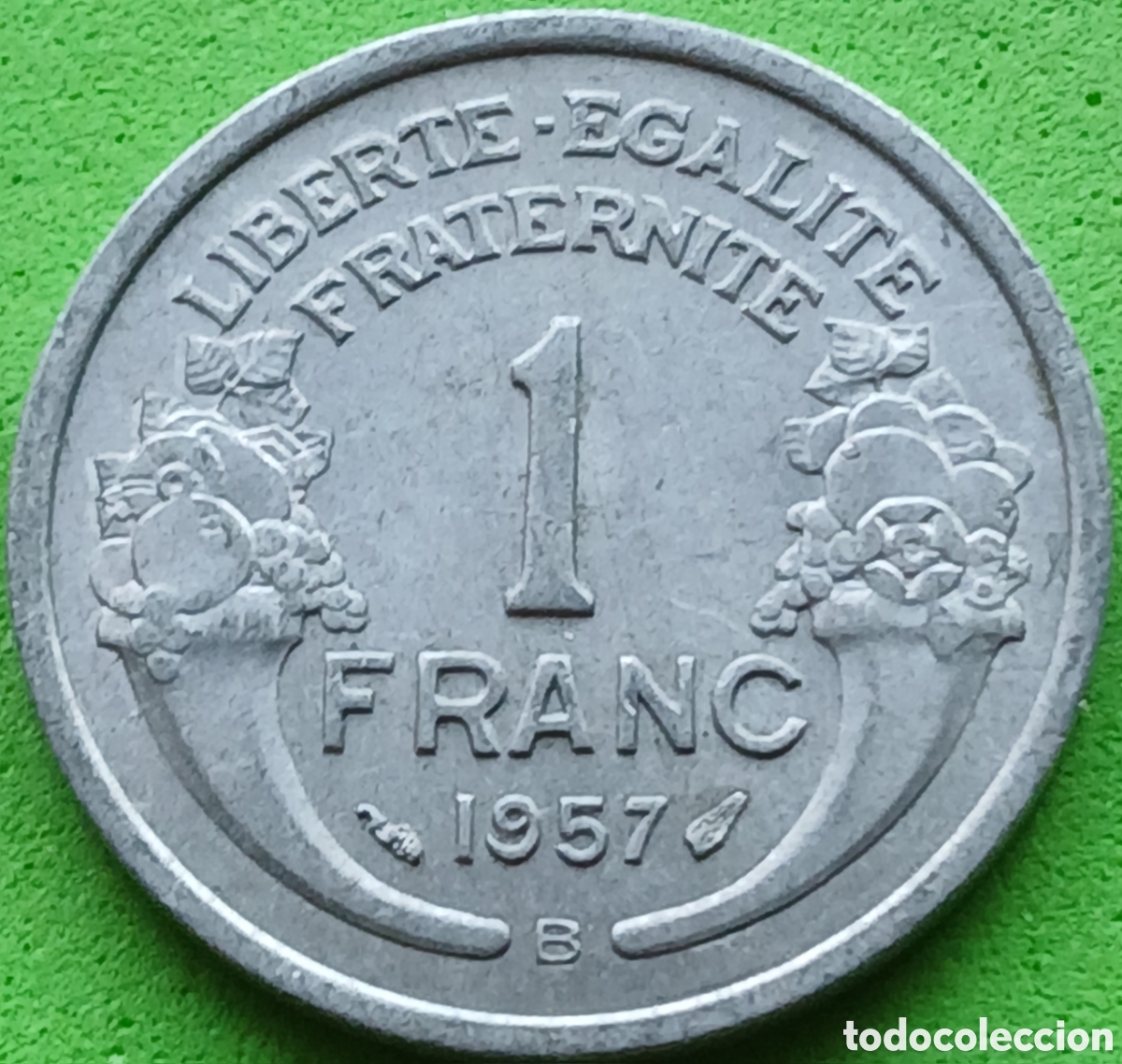 Monedas antiguas de Europa: Francia 1 franco 1957 B Beaumont-le-Roger km#885a