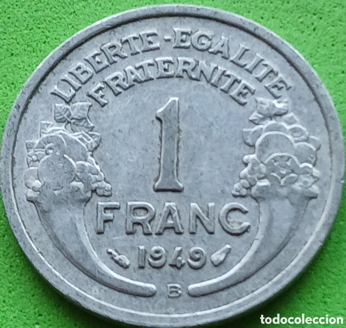 Monedas antiguas de Europa: Francia 1 franco 1949 B Beaumont-le-Roger km#885a