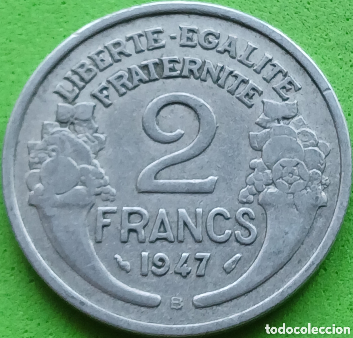 Monedas antiguas de Europa: Francia 2 francos 1947 B Beaumont-le-Roger km#886a