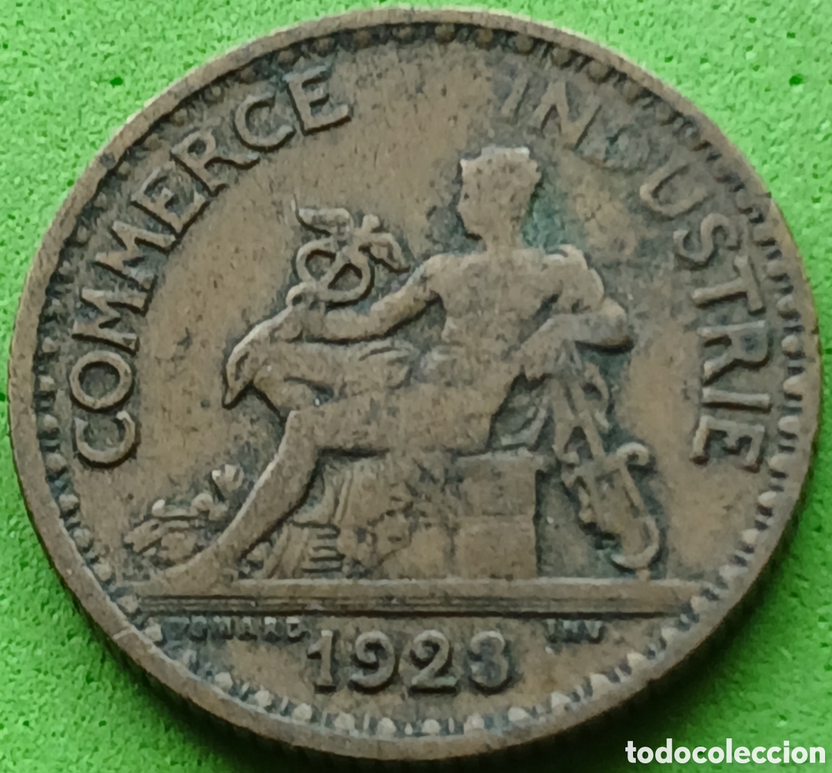 Monedas antiguas de Europa: Francia 1 franco 1923 km#876