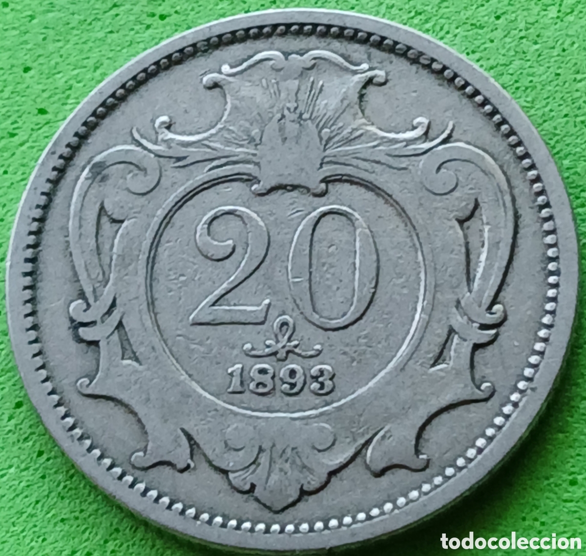 Monedas antiguas de Europa: Austria 20 hellers 1893 km#2803