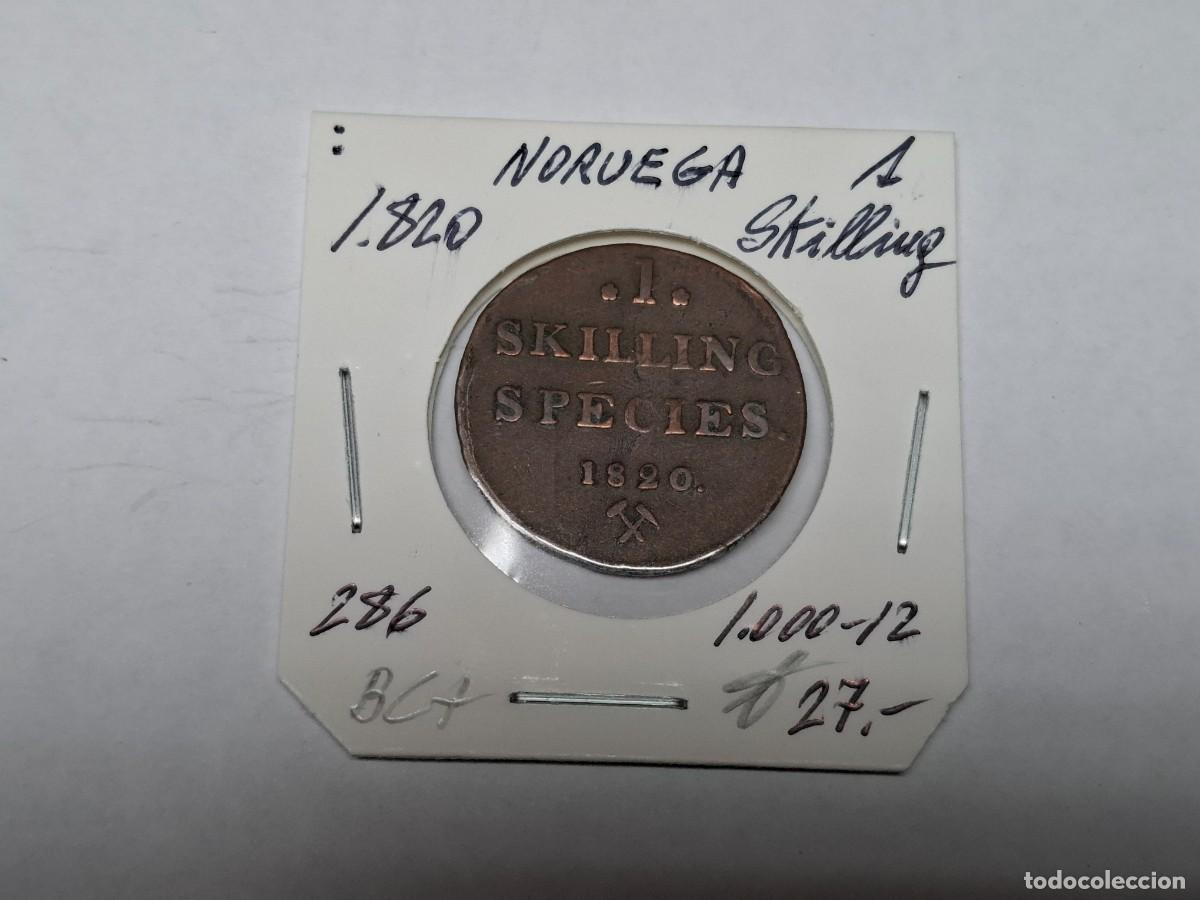 Monedas antiguas de Europa: 1 SKILLING de 1820 KM 286 NORUEGA en BC+