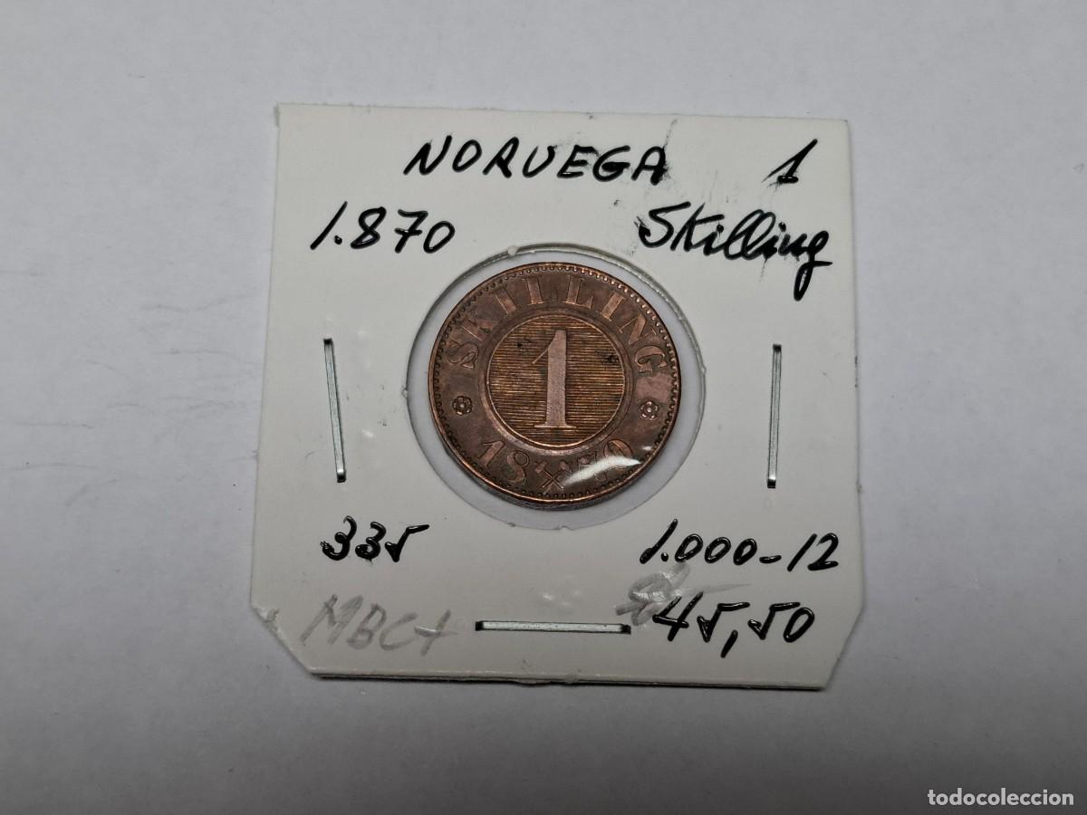 Monedas antiguas de Europa: 1 SKILLING de 1870 KM 335 NORUEGA en MBC+