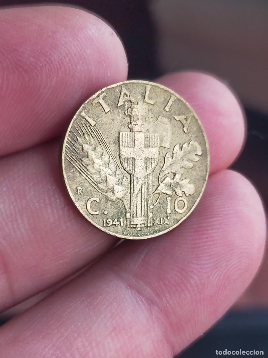 Monedas antiguas de Europa: MONEDA DE 10 DIEZ CENTAVOS CENTIMOS 1941 ITALIA R MUY BUENA CONSERVACION
