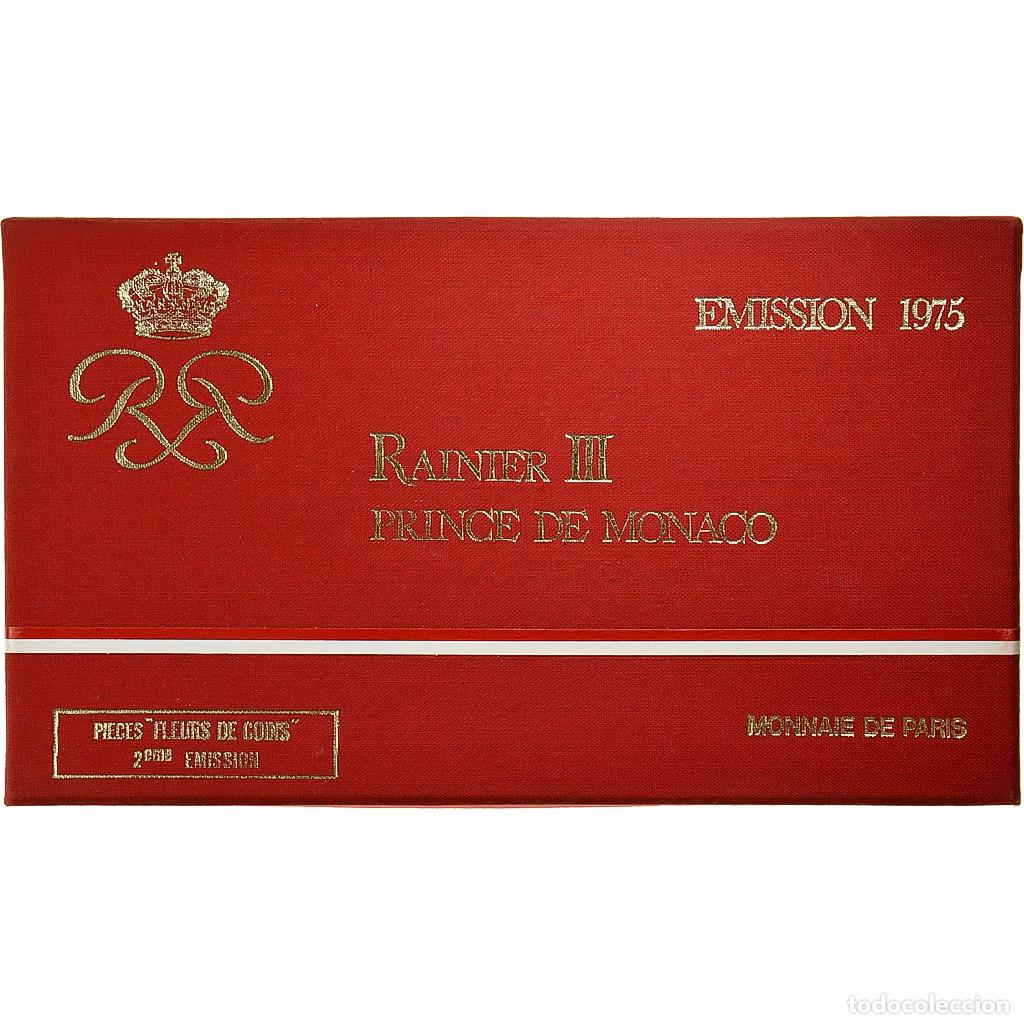 Monedas antiguas de Europa: [#199246] M&oacute;naco, Rainier III, Coffret 10 c. &agrave; 50 frs., 1975, s&eacute;rie FDC, Sin