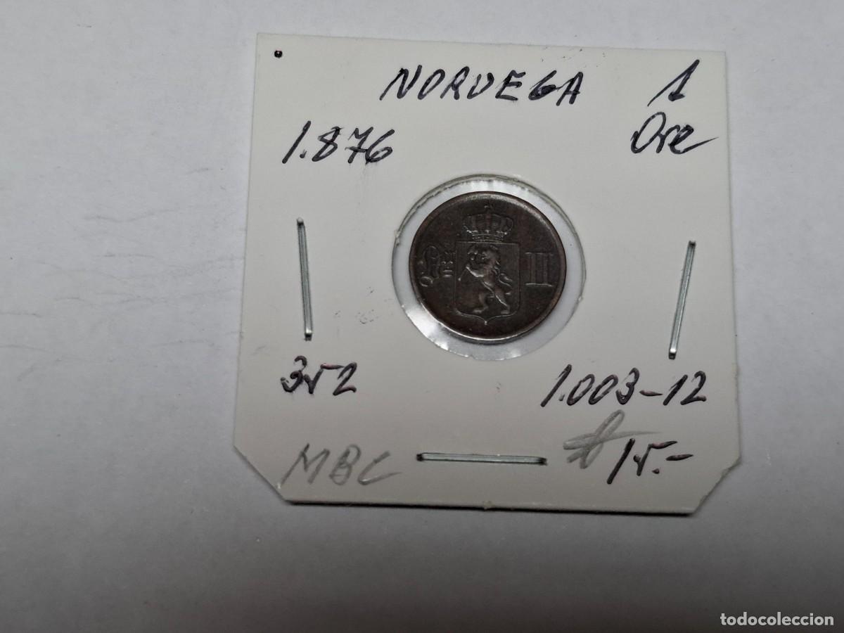 Monedas antiguas de Europa: 1 ORE de 1876 KM 352 NORUEGA en MBC