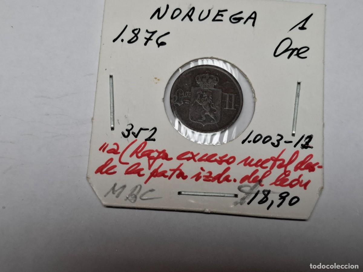 Monedas antiguas de Europa: 1 ORE de 1876 KM 352 NORUEGA en MBC