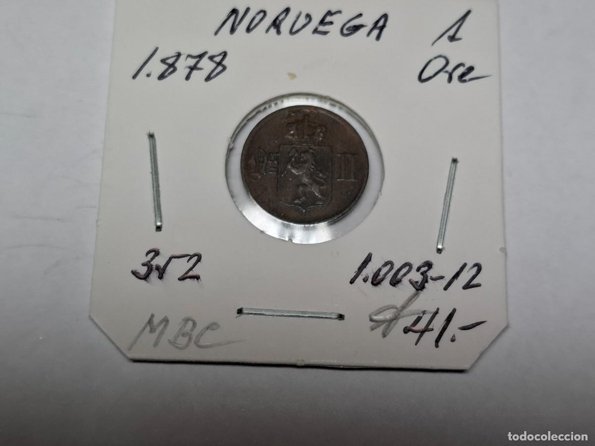 Monedas antiguas de Europa: 1 ORE de 1878 KM 352 NORUEGA en MBC