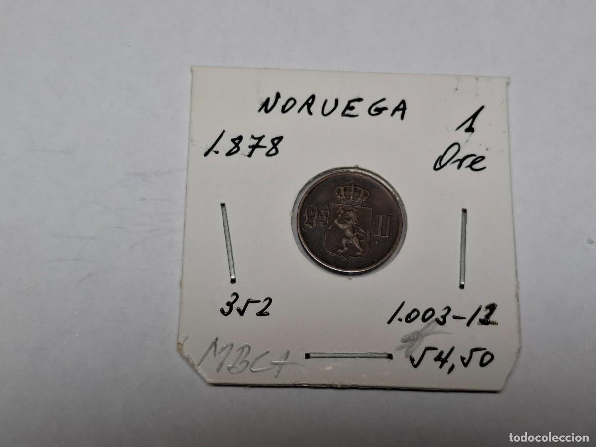 Monedas antiguas de Europa: 1 ORE de 1878 KM 352 NORUEGA en MBC+