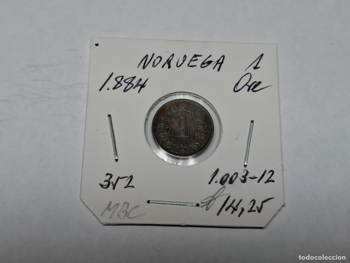 Monedas antiguas de Europa: 1 ORE de 1884 KM 352 NORUEGA en MBC