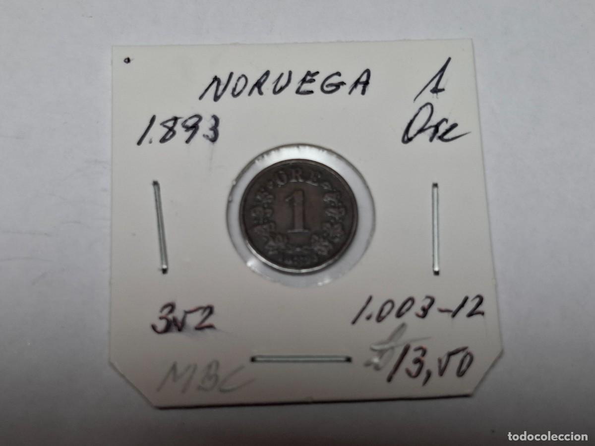Monedas antiguas de Europa: 1 ORE de 1893 KM 352 NORUEGA en MBC