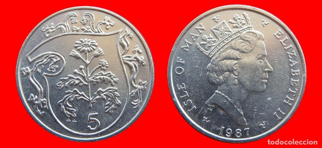 Monedas antiguas de Europa: 5 PENIQUES PENCE 1987 ISLA DE MAN-152860