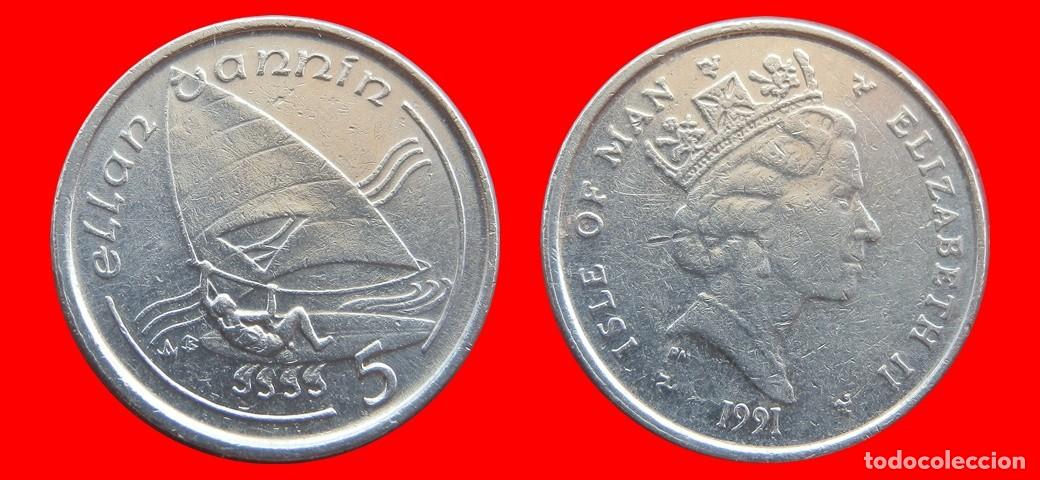 Monedas antiguas de Europa: 5 PENIQUES PENCE 1991 ISLA DE MAN-152861