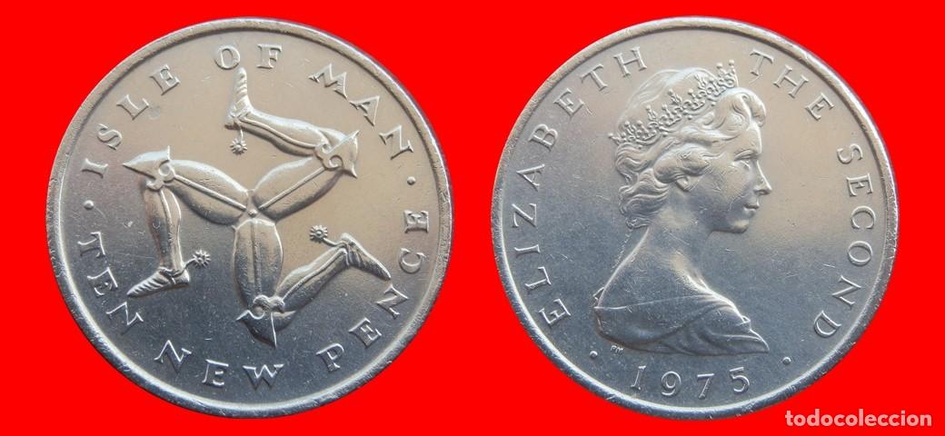 Monedas antiguas de Europa: 10 PENIQUES PENCE 1975 ISLA DE MAN-152872