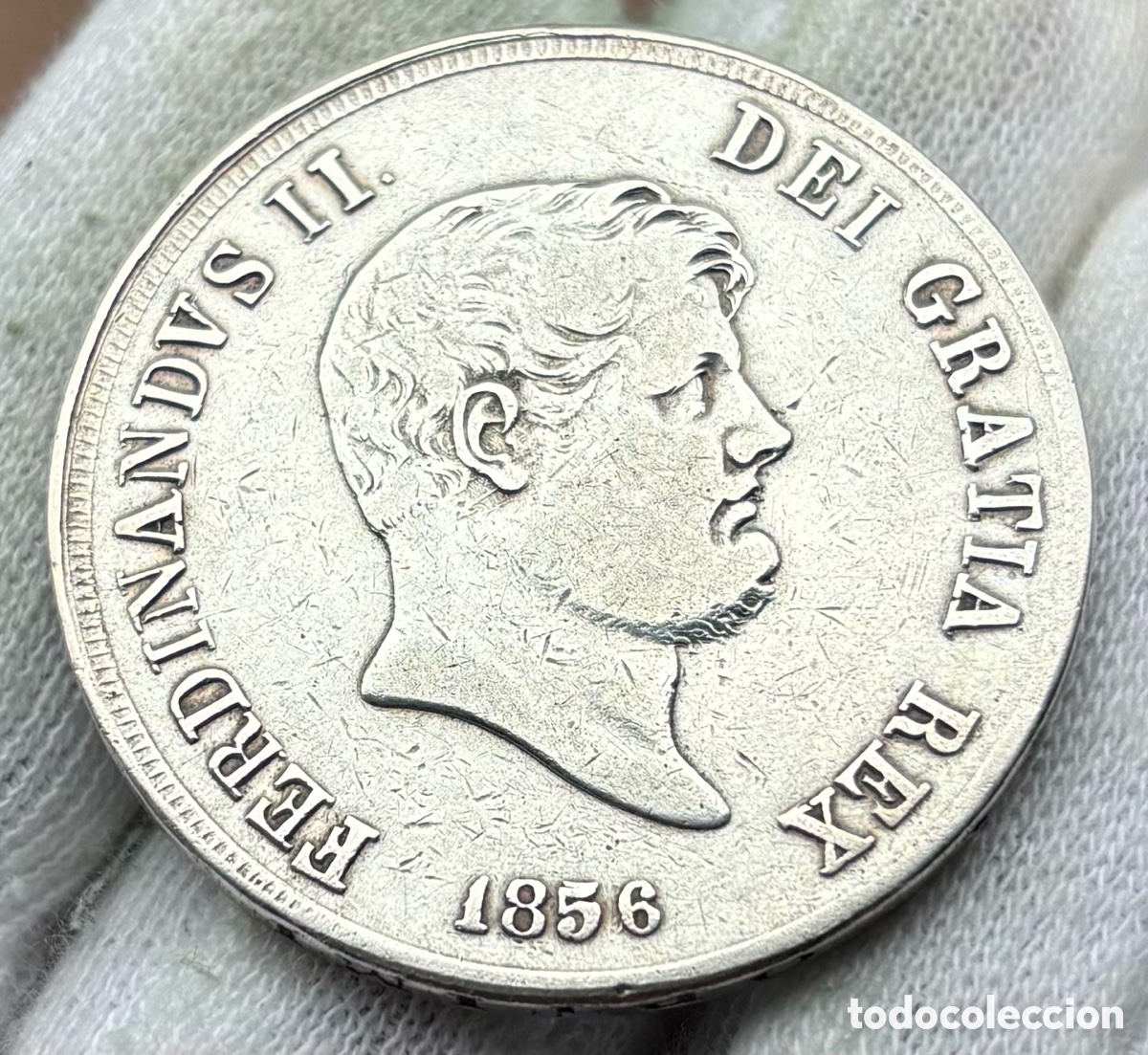 Monedas antiguas de Europa: Moneda PLATA ITALIA 120 Grana 1856 . Fernando II