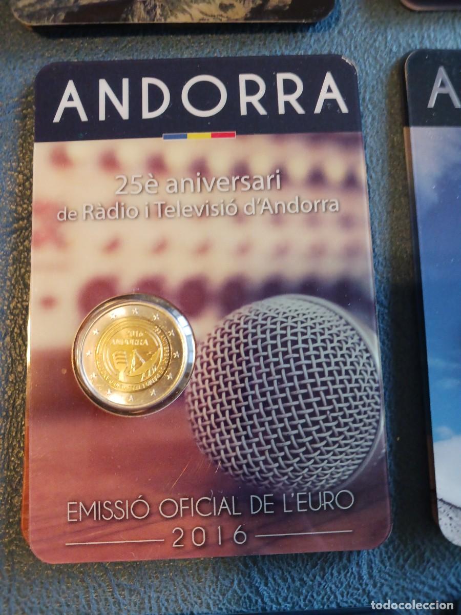 Monedas antiguas de Europa: Andorra 2 euros &euro; 2016 25 Aniversario de la radio y televisi&oacute;n andorrana