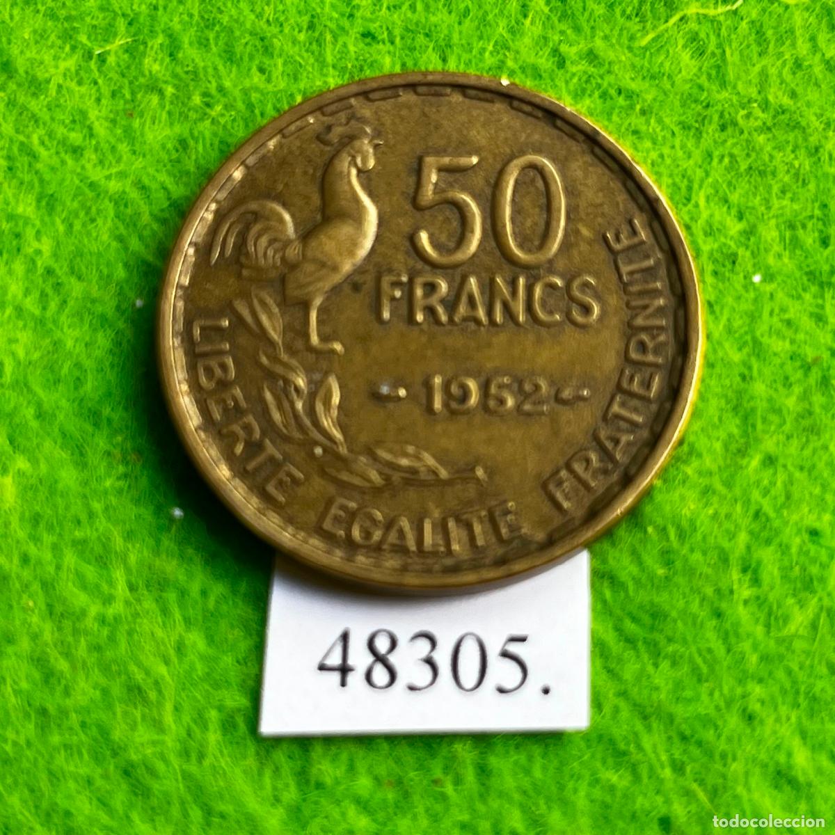 Monedas antiguas de Europa: Francia 50 francos 1952