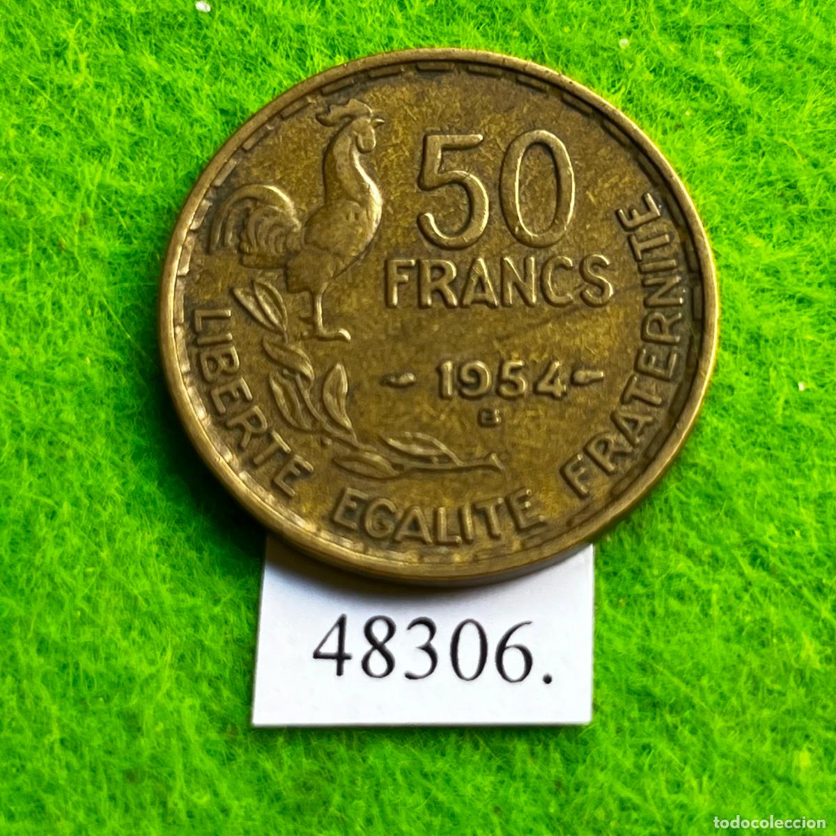 Monedas antiguas de Europa: Francia 50 francos 1954 B - Foto 1