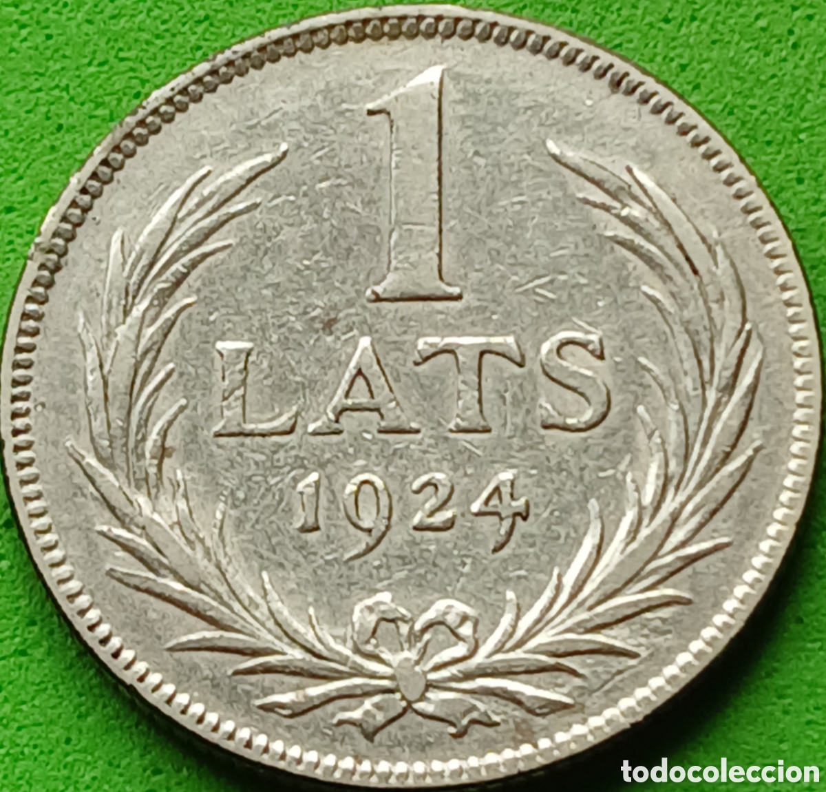Monedas antiguas de Europa: Letonia 1 lats 1924 km#7 plata