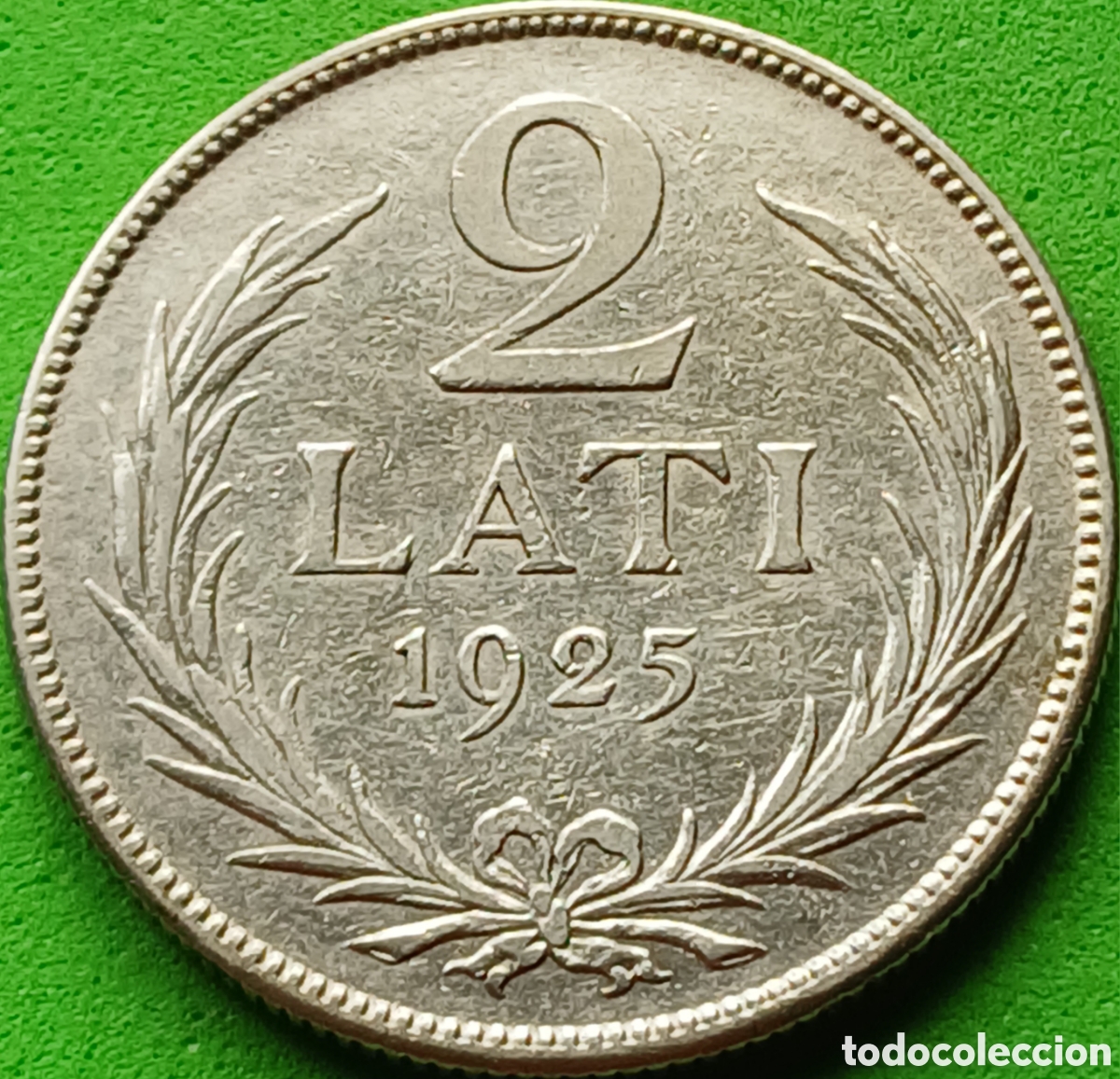 Monedas antiguas de Europa: Letonia 2 lati 1925 km#8 plata