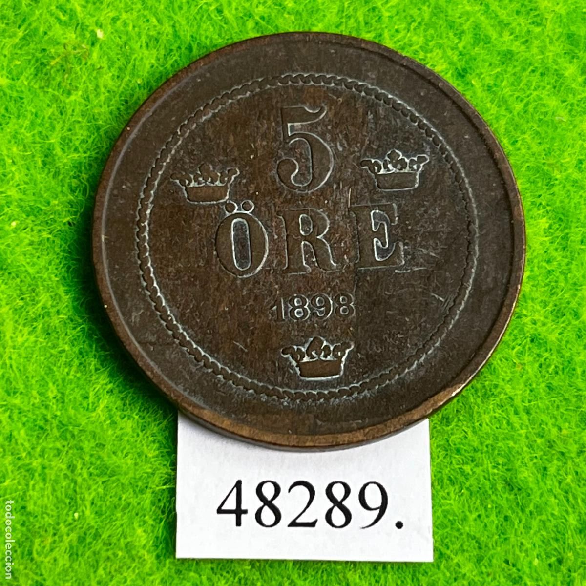 Monedas antiguas de Europa: Suecia 5 ore 1898 ,,,,