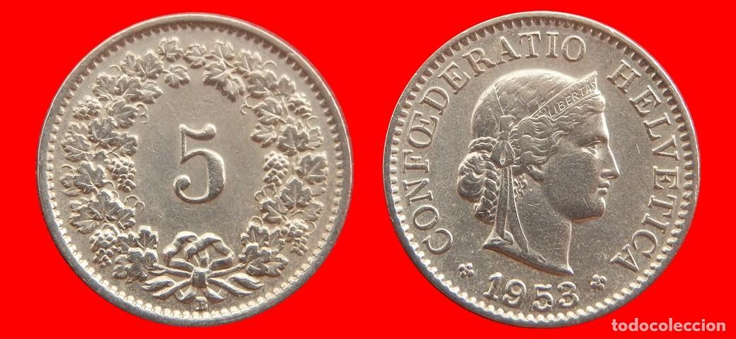Monedas antiguas de Europa: 5 RAPPEN 1953 SUIZA-152896