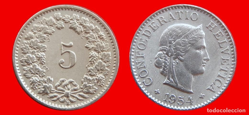 Monedas antiguas de Europa: 5 RAPPEN 1954 SUIZA-152897