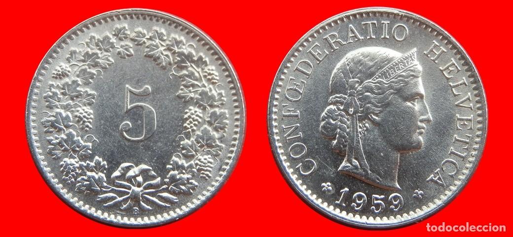 Monedas antiguas de Europa: 5 RAPPEN 1959 SUIZA-152899