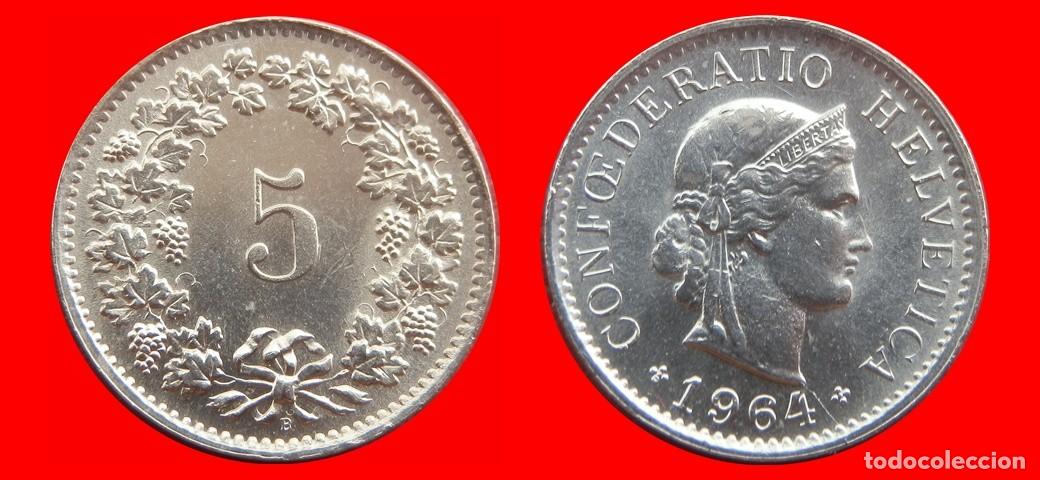 Monedas antiguas de Europa: 5 RAPPEN 1964 SUIZA-152900