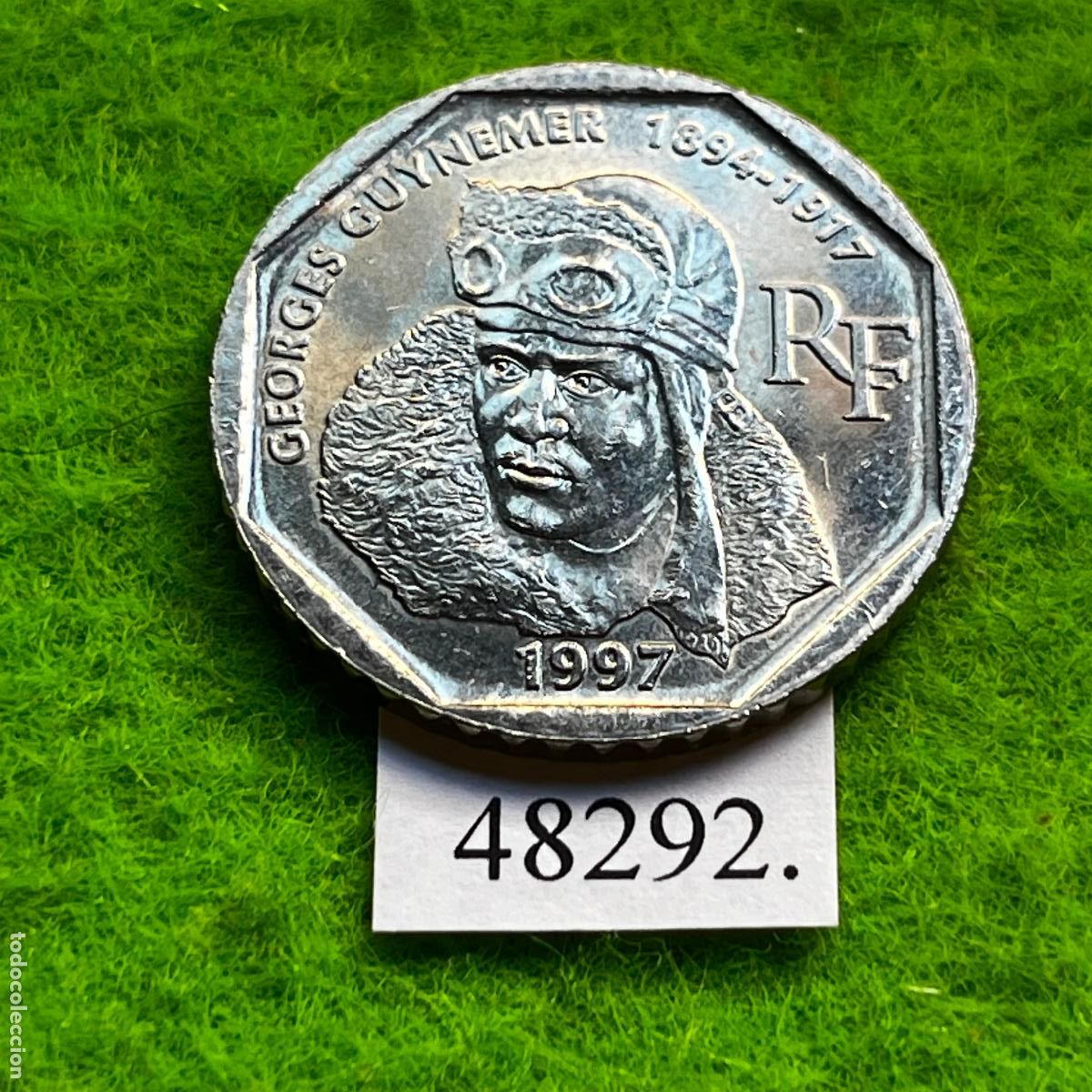 Monedas antiguas de Europa: Francia 2 francos 1997, Georges Guynemer