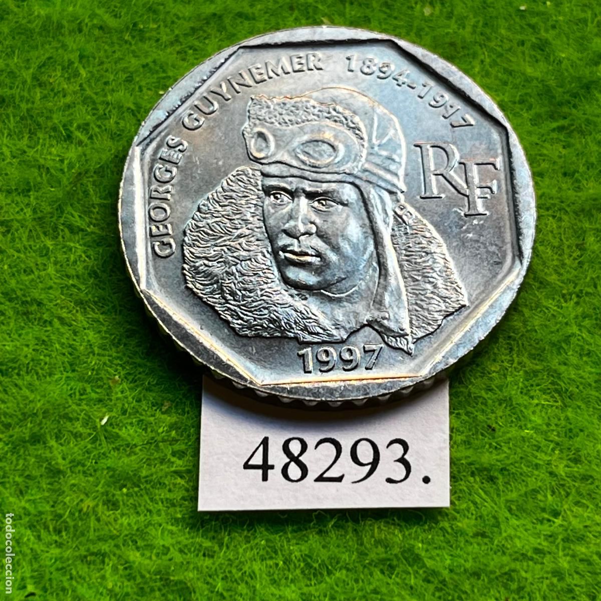 Monedas antiguas de Europa: Francia 2 francos 1997, Georges Guynemer