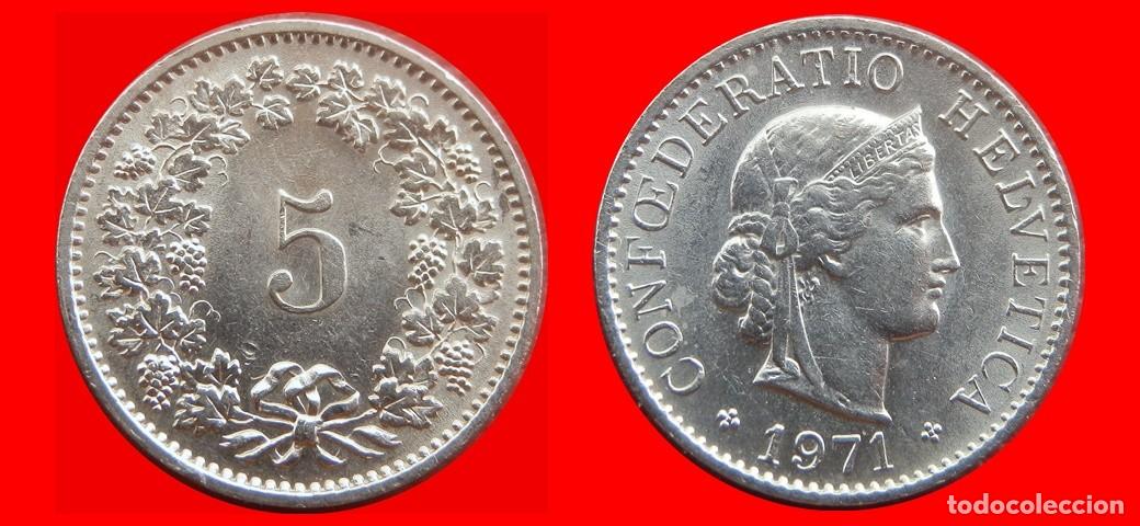 Monedas antiguas de Europa: 5 RAPPEN 1971 SUIZA-152901